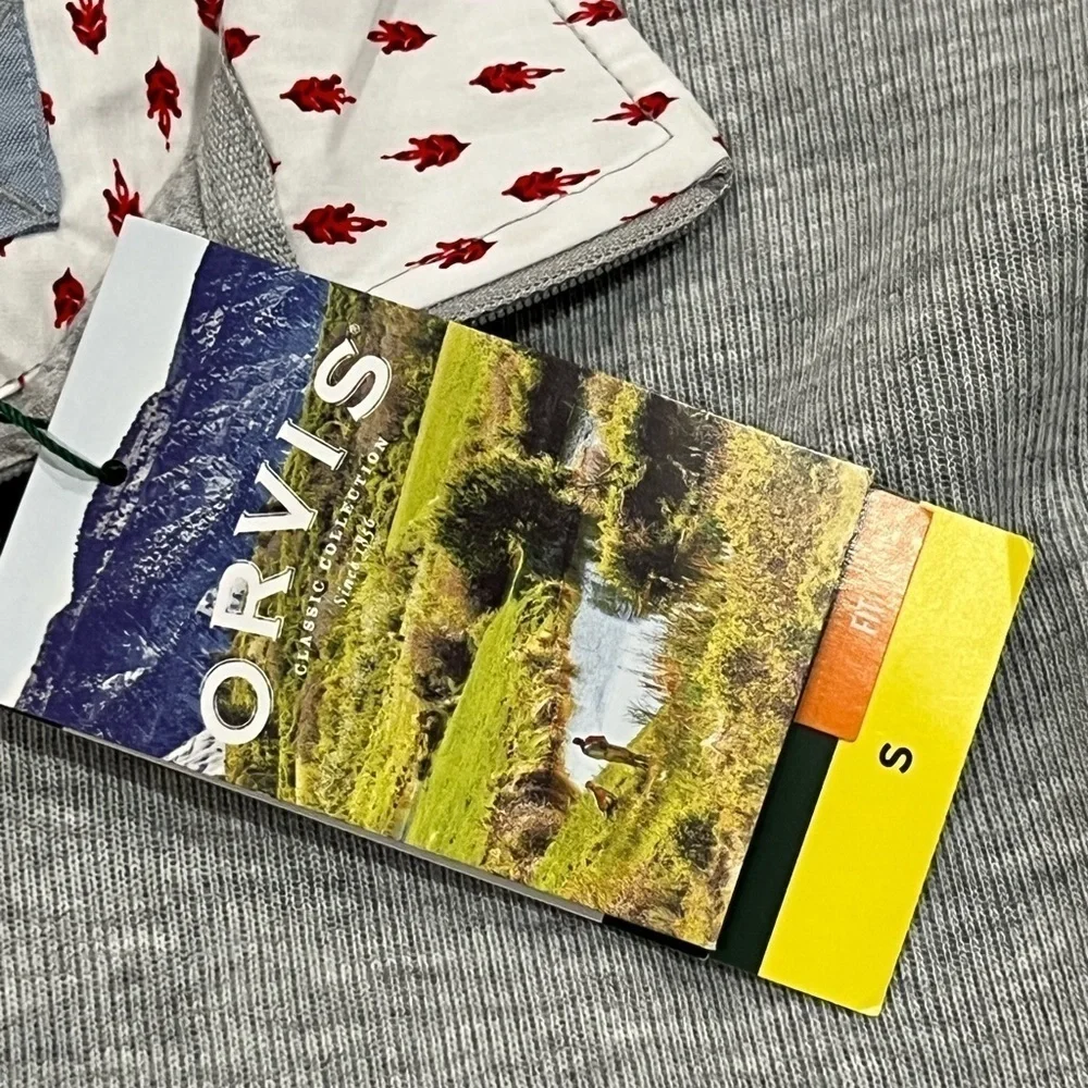 NWT Women’s Orvis Small Gray Quarter Zip Sweater Pattern Cuff Collar Rose Tree - Picture 4 of 10